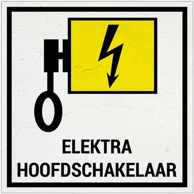 Elektra hoofdschakelaar bord | Forex Re materiaal | 10 x 10 cm