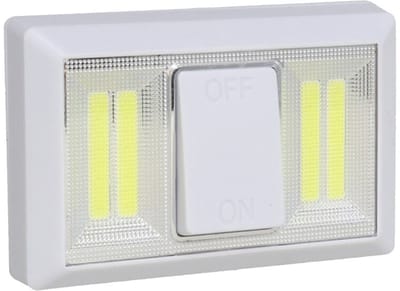 Gerimport Kastlamp - schakelaar - LED lampen - wit - 11 x 7.5 cm