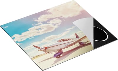 Chefcare Inductie Beschermer Gelande Vliegtuig op de Luchthaven - 60x50 cm - Afdekplaat Inductie - Kookplaat Beschermer - Inductie Mat