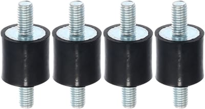Dailygoods- Anti-Trillingsrubber 4 Stuks - Isolator Mount 15x15mm - Demping - Geluidsreductie - Duurzaam Materiaal - Eenvoudige Vervanging - Rubber Mount