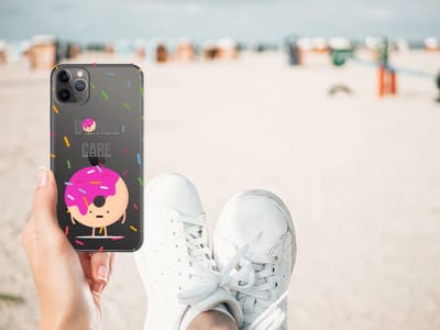 Apple iPhone 11 Pro Max Siliconen Case Donut Roze