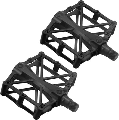 Mountain Bike Pedal, Aluminum MTB Pedals Bicycle Flat Pedals, Universal Fit Bike Pedals 9/16 Inch Compatible, for Road Mountain BMX MTB Bike