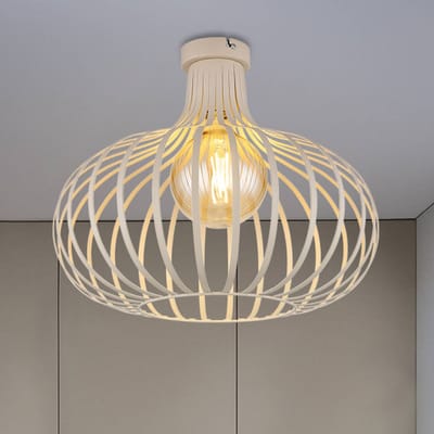 Globo - plafonniere - MATEO - crème - metaal - Ø 40cm - E27 - 63370119