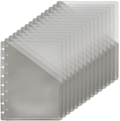 Dailygoods- Zakscheidingsbladen 15 stuks - Klassieke Discbound - 22 x 16 cm - Rechthoekig - Compatibel met fotokartenhoezen - Organisatie/accessoires - Scheidingsbladen