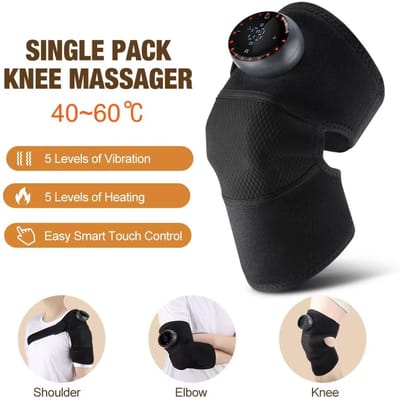 Elektrische Verwarming Schouderbrace LED Display Vibratie Schouder Massage Ondersteuningsriem Voor Gewrichtsbrace Verzorging Spierontspanning black