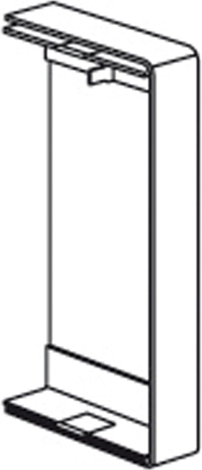 Stago WG 3000 eindschot, links/rechts, (hxd) 110x52mm, staal RAL9010 zuiver wit