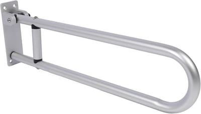 Opklapbare Toiletbeugel - Verstelbare Handgreep - Veilig Gebruik Badkamer - Antislip Technologie - 64x8 cm - Zilver