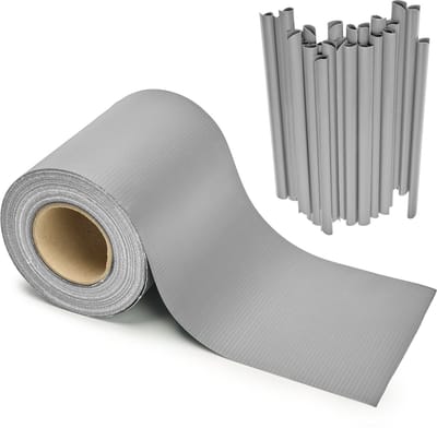 Garronda – Vlechtband – PVC – Privacyband – 19x35 - Grijs RAL7040 - GD-TAK-Strip