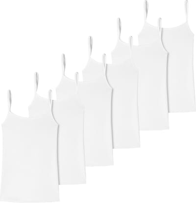 uncover by Schiesser Dames spaghettitop 6 pack Cotton