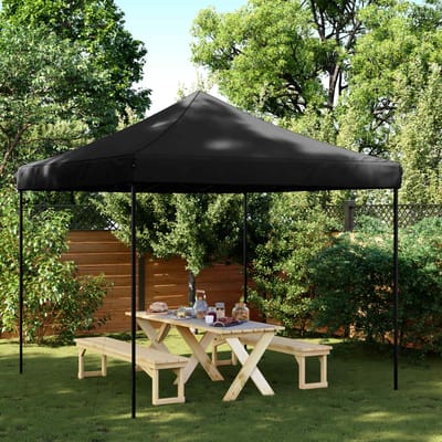 vidaXL - Partytent - 292 - x - 292 - x - 315 - cm - Zwart - Oxford - Stof