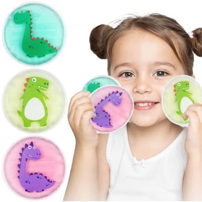 Koelkompres voor kinderen - 3 schattige dinosaurus gelpacks voor pijnverlichting