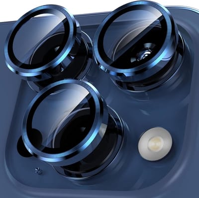 iPhone 15 Pro / 15 Pro Max Camera Lens Screen Protector Blauw - Screenprotector - Camera Protector iPhone 15 Pro