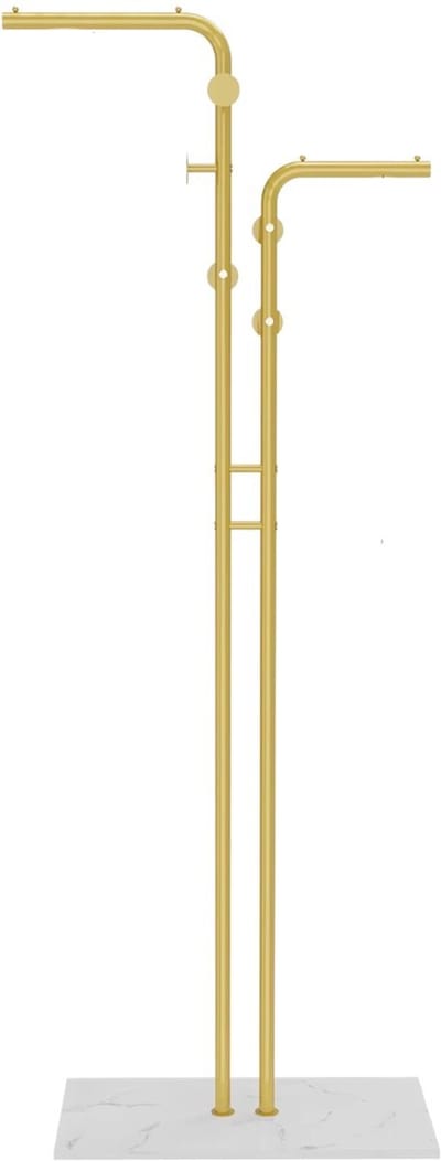 Opulence Elegante kledingrek - Goud - Met kledingroede voor hal, slaapkamer of woonkamer - 2 Kledingstangen