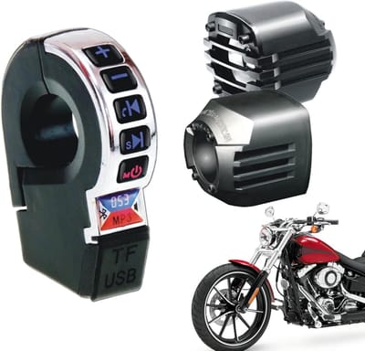 Motorfiets Luidspreker - Audiosysteem Fiets - Muziek Onderweg - Waterdicht Ontwerp - 2.5 Inch - Zwart