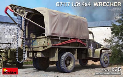 MiniArt Modelbouwpakket Auto - 35490 Chevrolet G506 - G7117 1,5t 4x4 Wrecker - Militair Bergingsvoertuig - Truck Plastic - 1:35 - Modelbouw