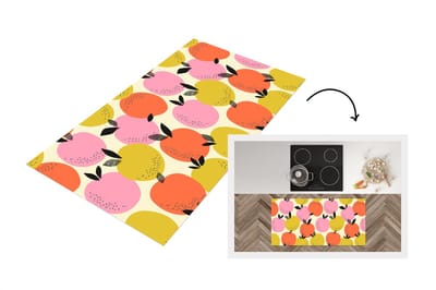 Keukenloper - Loper keuken - Sinaasappel - Zomer - Patronen - 120x60 cm - Keukenloper vinyl