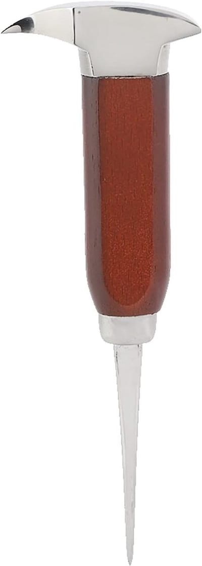 IJs Prikker - IJs Breker - Cocktails Maken - Ergonomisch Houten Handvat - 17 cm - Zilver