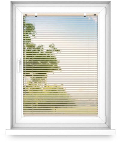 time4blinds - Binnenjaloezieën Zonder Boren - Aluminium Jaloezieën - Aluminium Rolgordijnen voor Woonkamer, Slaapkamer, Keuken, Kantoor - met Koordgeleiders - Glanzend Gold, Links, 400x300