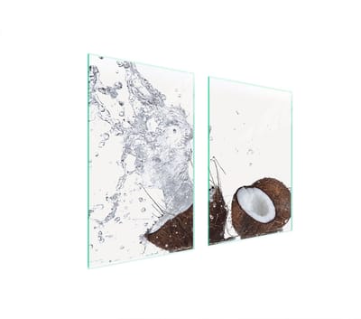 TMK ArtDeko - Glasplaat Beschermer - 65x52 cm - Kleur Kokos - Geschikt voor Alle Keukens