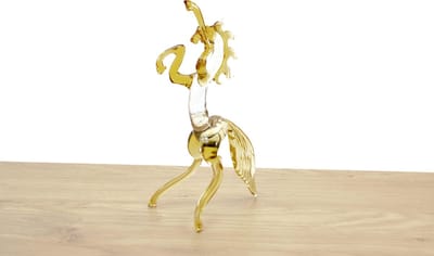 Paard van glas Bruin - Glasbeeld - Paard - Paarden - Beeldjes - Beeldjes decoratie - Beeldjes dieren - Glazen beeldjes dieren - Glazen beeldjes decoratie - Glazen dieren - Glassculptuur - Glazen beelden en figuren