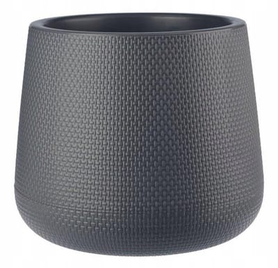 Galicja Agate Pot 17cm Grijs Rattan Look Kunststof