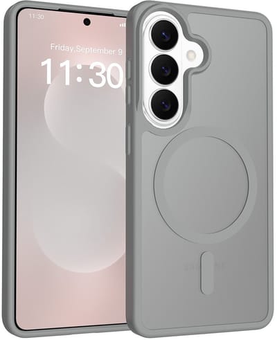 Solidenz Hoesje - geschikt voor Samsung Galaxy S26 - Geschikt voor MagSafe - FrostMag - Titanium