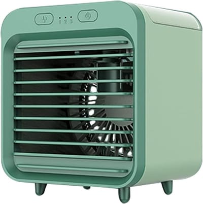 VHV - Tafelventilator - Mini USB luchtkoeler met bevochtiging - 2400mAh en waterreservoir - Voor bureau en slaapkamer