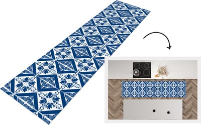 Keukenloper - Loper keuken - Tegel - Portugal - Patroon - 200x50 cm - Keukenloper vinyl