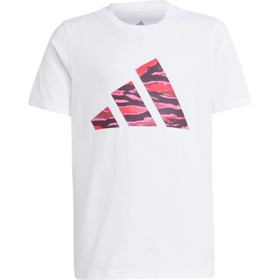 Adidas Camo Graphic T-shirt Met Korte Mouwen Wit 9-10 Years Jongens,Meisjes
