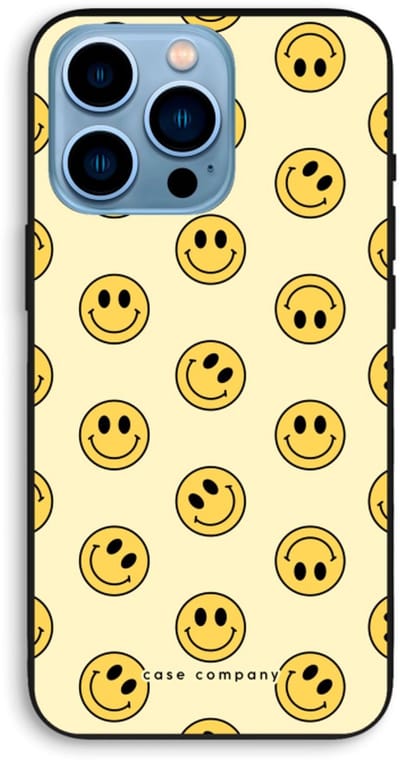 Case Company® - Hoesje geschikt voor iPhone 13 Pro Max hoesje - Smiley N°2 - Biologisch Afbreekbaar Telefoonhoesje - Bescherming alle Kanten en Schermrand
