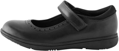 Next - Meisjes - Leren Mary Jane-schoolschoenen met brogue-details. - Zwart