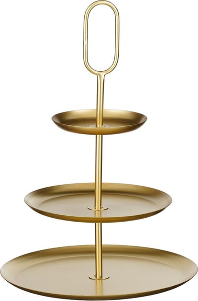 Mica Decorations Rama Etagere 3 Laags - L38 x B38 x H55 cm - Metaal - Goud