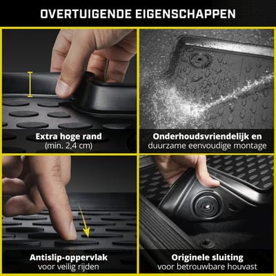 Walser Rubberen Voetmatten XTR geschikt voor VW Tiguan I (5N) 2007 - 2018