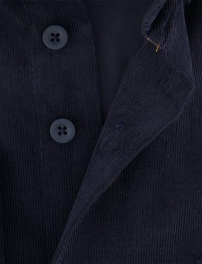 Overhemd Eden Valley corduroy donkerblauw
