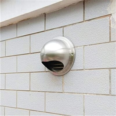 Ventilatie Rooster - Wandafwerking - Luchtcirculatie - Roestvrij Staal - 80mm - Geborsteld