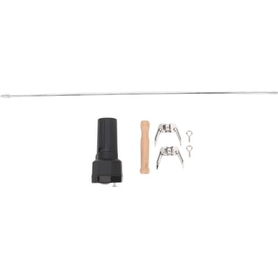 Rotisserie Grill Kit met Elektrische Motor Batterijgevoed Automatisch Roterend Draagbaar Rotisserie Kit black