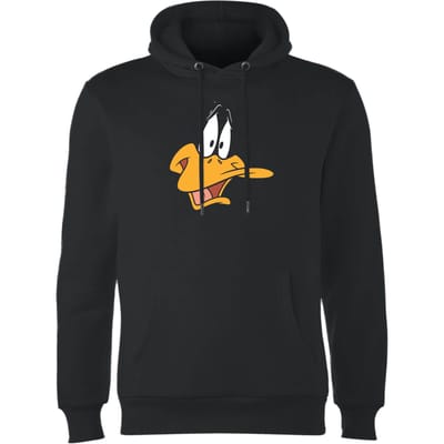 Looney Tunes Daffy Duck Face Hoodie - Zwart - S