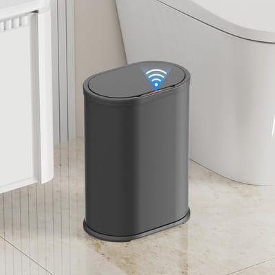 Slimme 1,6 Gallon Touchless Prullenbak voor Badkamer, Slaapkamer en Kantoor - Automatische Vuilnisbak met Infrarood Sensor
