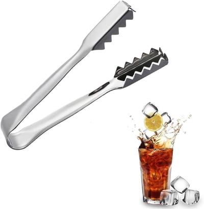 Mini Serving Ice Bucket met Rvs IJsblokjes, IJsblokjesclips en Serrated Opening voor Cocktails en Whisky - 16x7.5cm