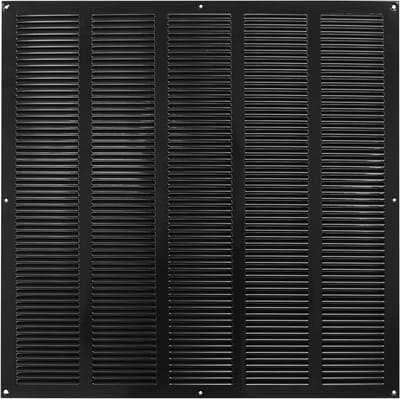 Ventilatierooster Staal - Met Muggenhor - Ventilatie Optimaliseren - Robuust Weerbestendig - 500x500mm - Zwart