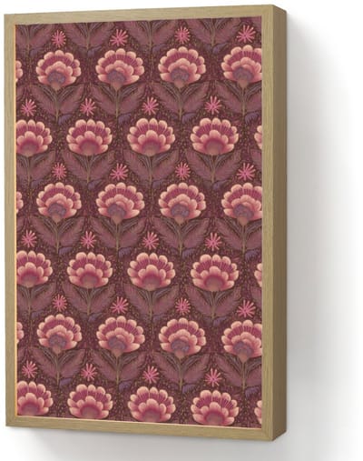 Wandlamp 40x60 cm - Oplaadbaar - Bloemen - Waaier - Paars - Wandlampen binnen woonkamer - Slaapkamer lamp - Decoratieve nachtlamp - Vloerlamp draadloos