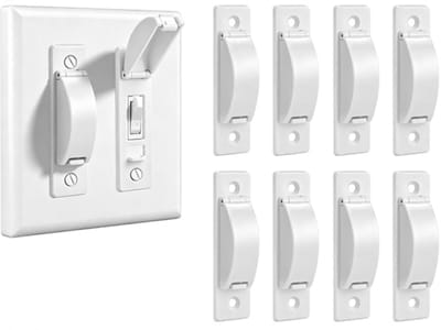 Lichtschakelaarbeveiliging - 8 Stuks - Stopcontactbeveiliging - Schakelaarbeveiliging - Voorkom Onbedoeld Schakelen En Bedienen - Stopcontact Afdekking - Met Schroeven - Geschikt Voor Woningen, Kantoren En Medische Instellingen - Wit