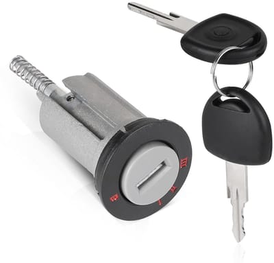 Vervangingsslotcilinder voor Vauxhall Astra, Corsa B, Combo, Meriva en Tigra met 2 sleutels en draaiknop, ideaal voor ontsteking en beveiliging
