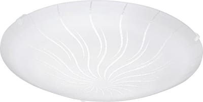 EGLO Margitta 1 - Wand/Plafondlamp - 1 Lichts - Ø315mm. - Wit - Granille Wit, Helder