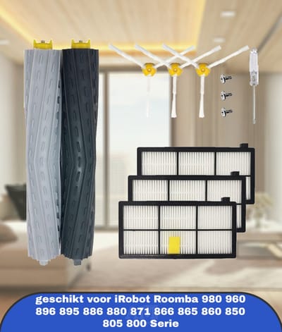 13 stks 800 900 serie vervangende onderdelen kit geschikt voor iRobot Roomba 980 960 896 895 886 880 871 866 865 860 850 805 800 Serie zijborstel rubber roller accessoires kit