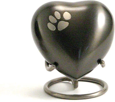 Urnencenter© Classic Paws Slate - Dieren Hartjes Urn - Urn - Urn voor as - Urn Hond - Urn Kat - Urn Deelbewaring - Mini Urn - Kunstobject - 50 ml
