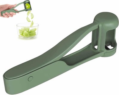 Ergonomische Fruit Snijder voor Peuters - Snijder voor Druiven, Tomaten, Kersen, Aardbeien en Olijven - RVS Keukenhulpmiddel met Antislip Handvatten voor Veilig en Gemakkelijk Snijden