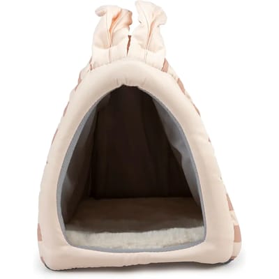 Duvoplus - Dierenmand - Knaagdier - Striped Konijnenhuis Pluche 23x32x30cm Meerkleurig - 1st
