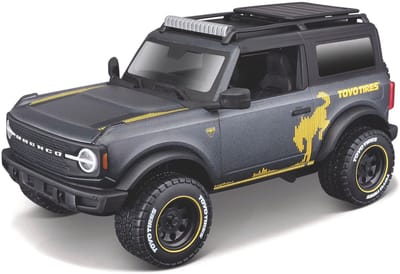 Maisto Ford Bronco - Modelauto - Schaal 1:24 - Donker Grijs/Geel