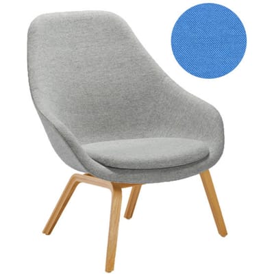HAY - About A Lounge Chair High AAL 93 - lak op waterbasis - Remix 743 - blauw